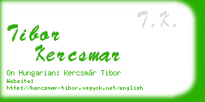 tibor kercsmar business card