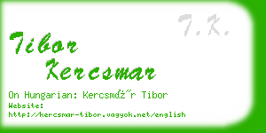 tibor kercsmar business card